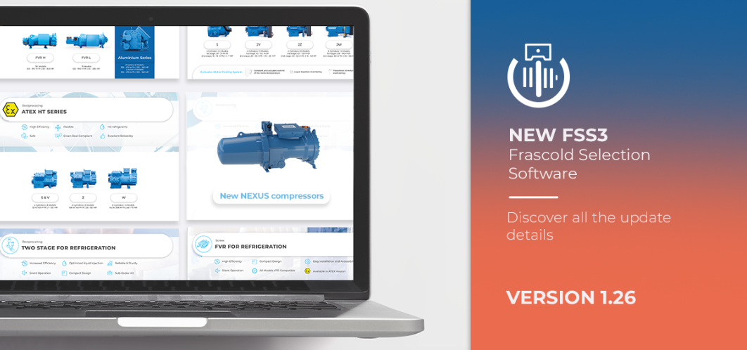 Nuova versione 1.26 del Frascold Selection Software FSS3