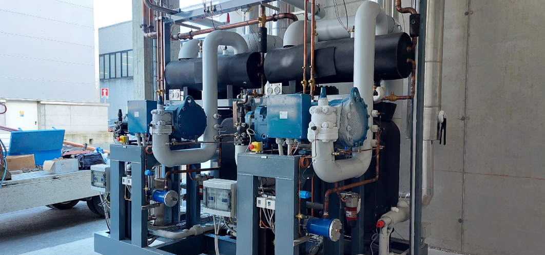 Sistema con R290 e compressori a vite Frascold