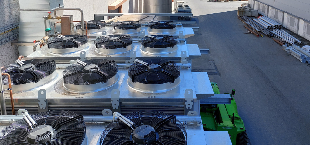 Sistema con R290 e compressori a vite Frascold